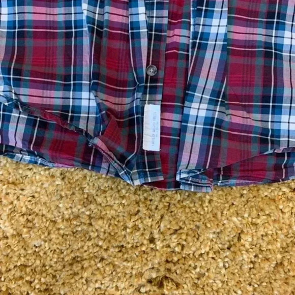 Men's Logg Plaid h&m blue and red button down shirt - sz small - Picture 4 of 4